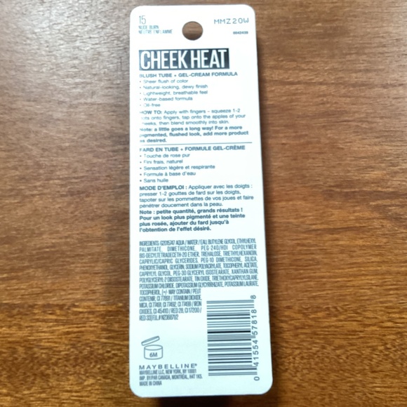 Maybelline Cheek Heat Nude Burn 15 New Sealed 0.27 fl oz/ 8 ml - Picture 6 of 7